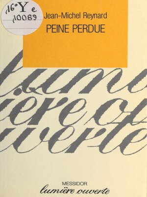 cover image of Peine perdue